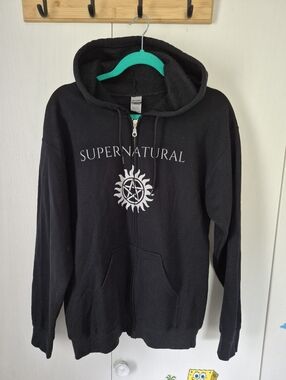Supernatural Black Zip Up Hoodie